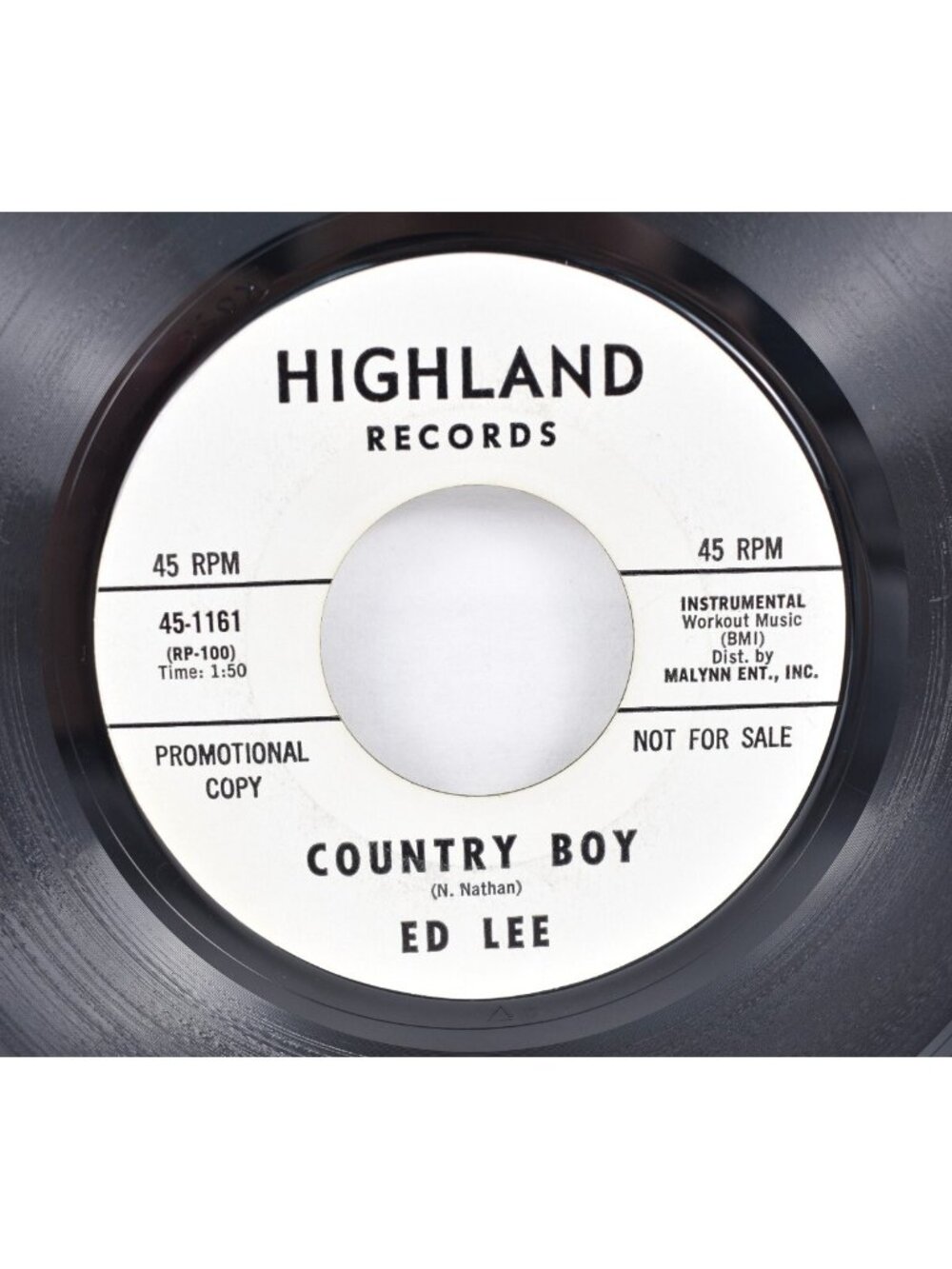 Ed Lee - Country Boy Part 1 & 2 Killer Harmonica Blues 45 RPM 1966 ATCO Promo EX - Picture 2 of 4